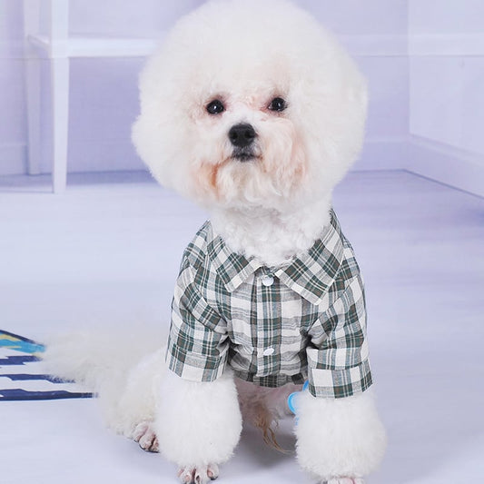 Summer Thin Double Diagonal Pocket Shirt for Dogs