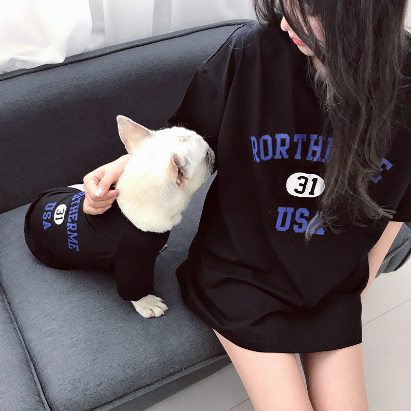 Pet Parent-Child Matching Thin Short Sleeve Shirts