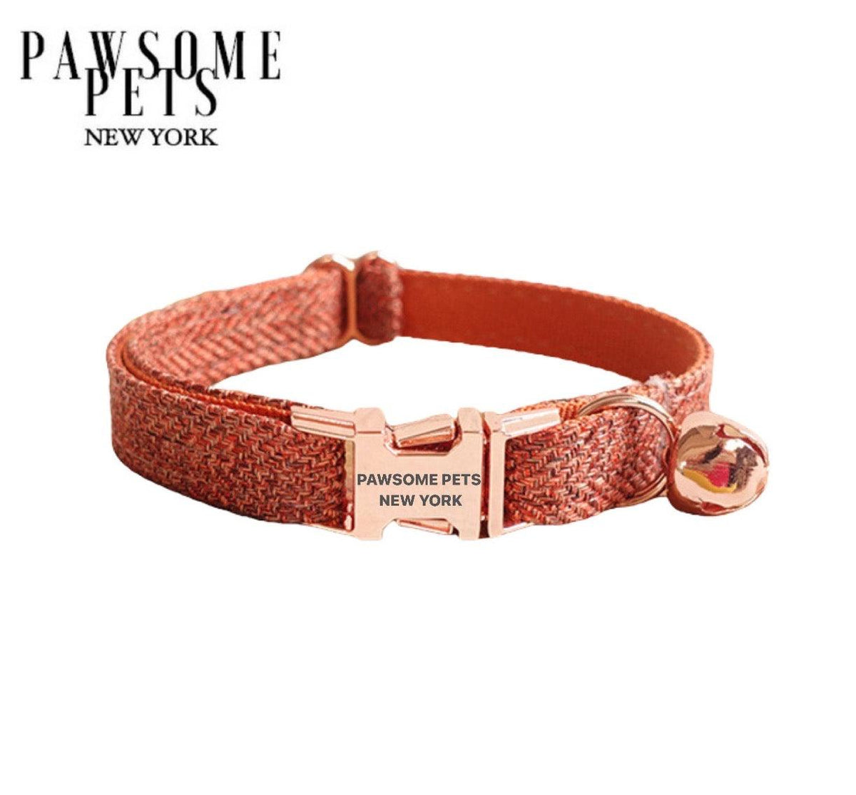 SMALL SIZE DOG & CAT COLLAR - DARK ORANGE