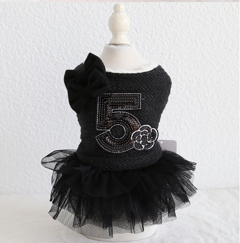 Double Bow Cotton Skirt for Teddy Dog Clothes
