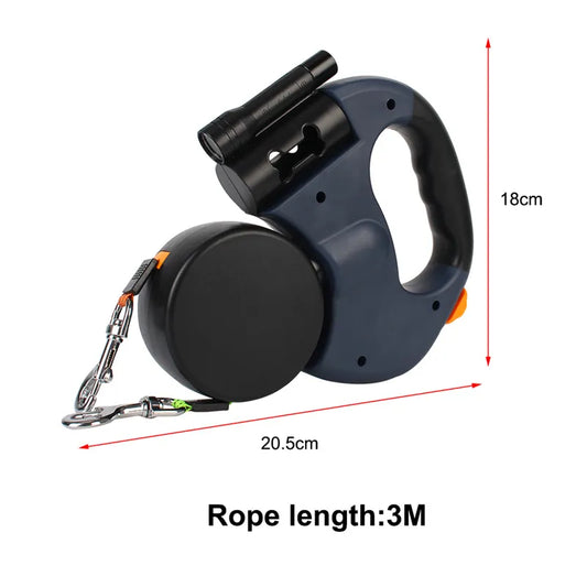 360 Reflective Dual Retractable Dog Leash