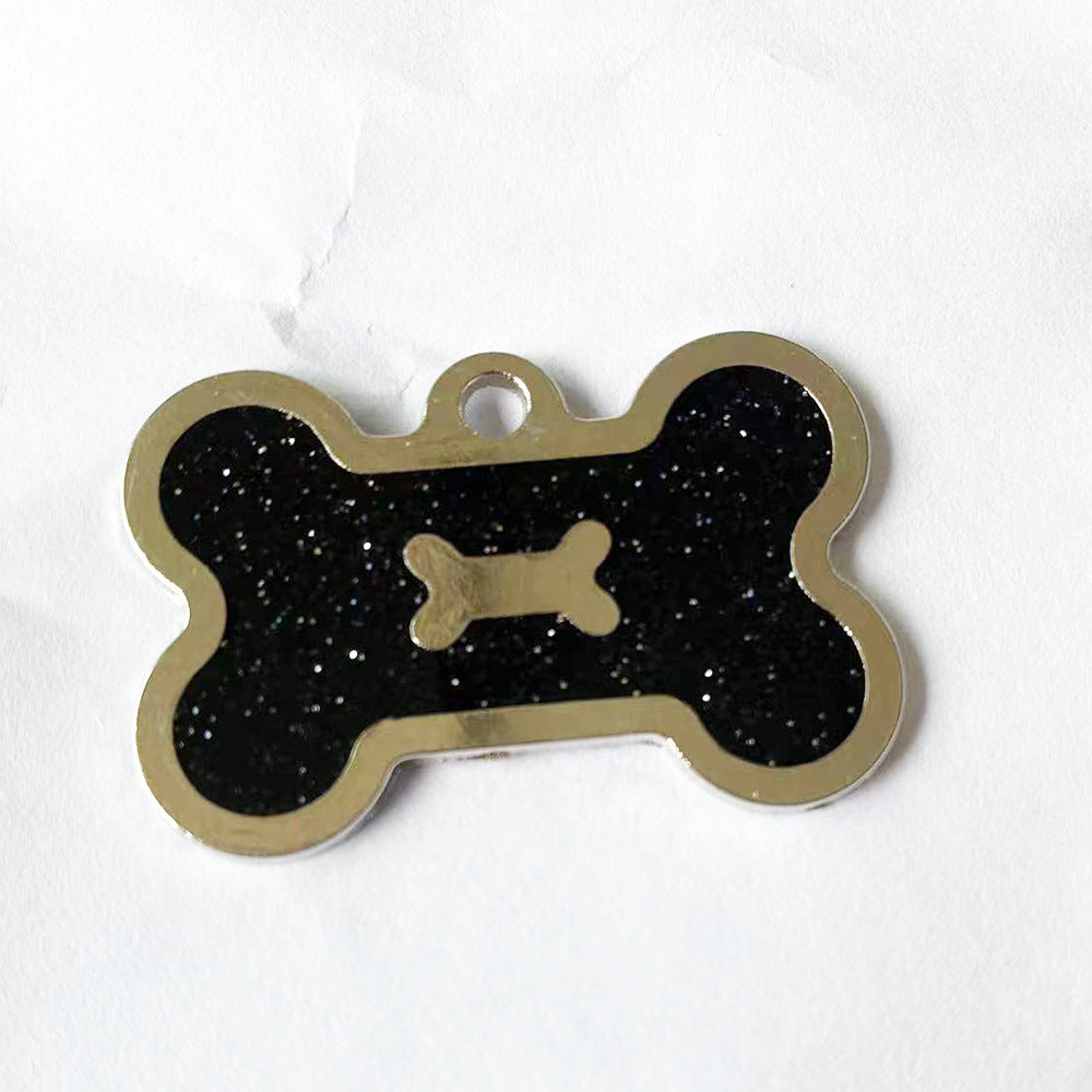 Zinc Alloy Double Bone Shape Pet ID Tag with Laser Engraving