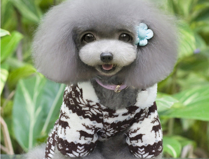 Thick Velvet Dog Outfit for Pets (Deer Design)