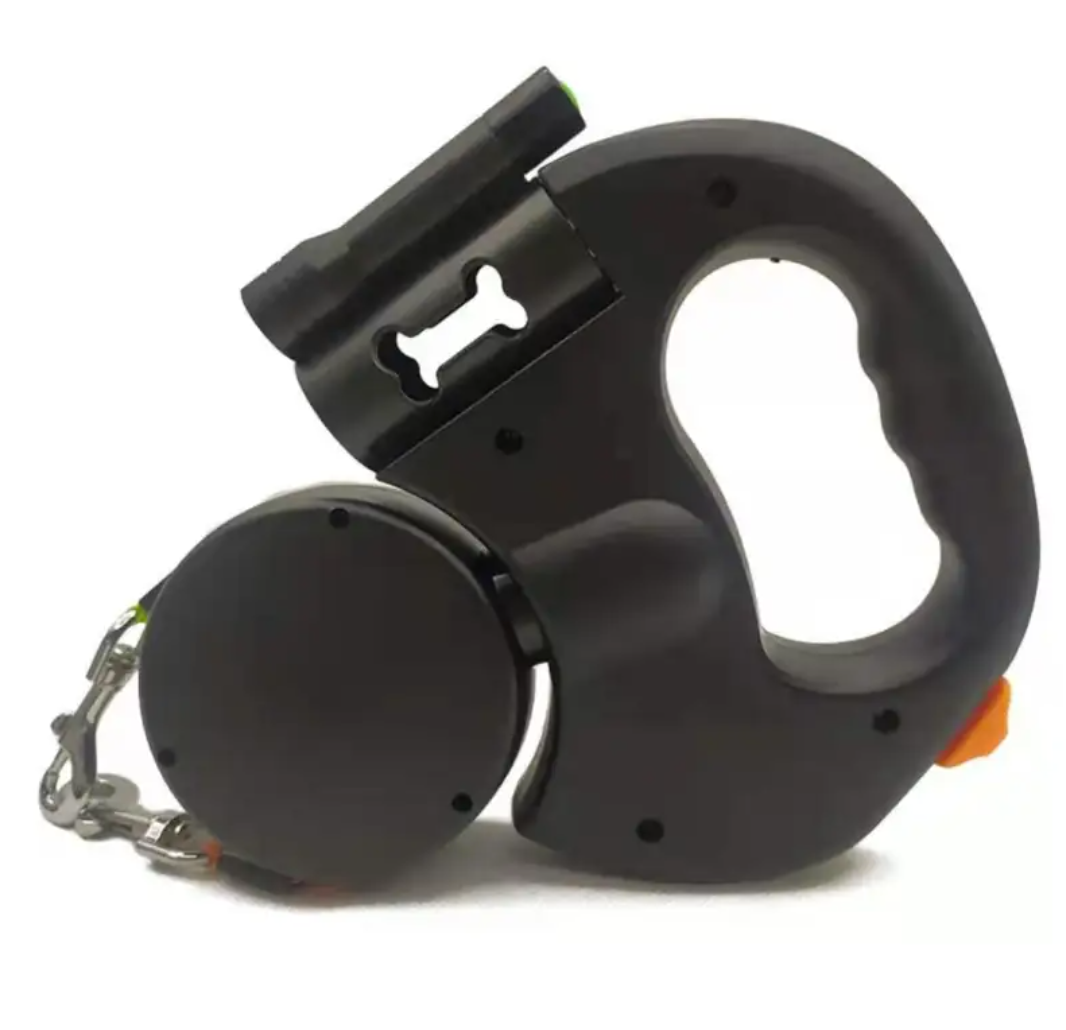 Dual Retractable Dog Leash with Lights