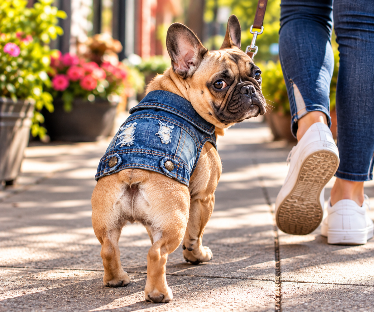 Ripped Denim Vest for Dogs - XS-2XL
