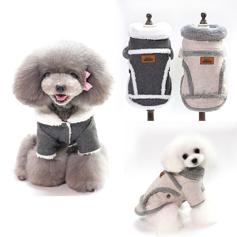 Personalized Fleece-lined Warm Dog Clothes for Pets