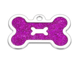 Zinc Alloy Double Bone Shape Pet ID Tag with Laser Engraving