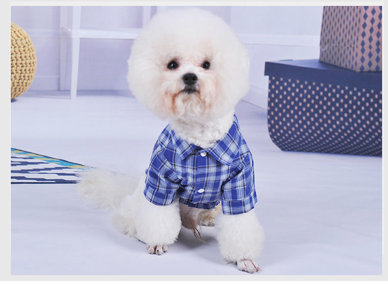 Summer Thin Double Diagonal Pocket Shirt for Dogs