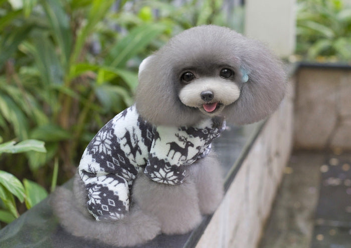 Thick Velvet Dog Outfit for Pets (Deer Design)
