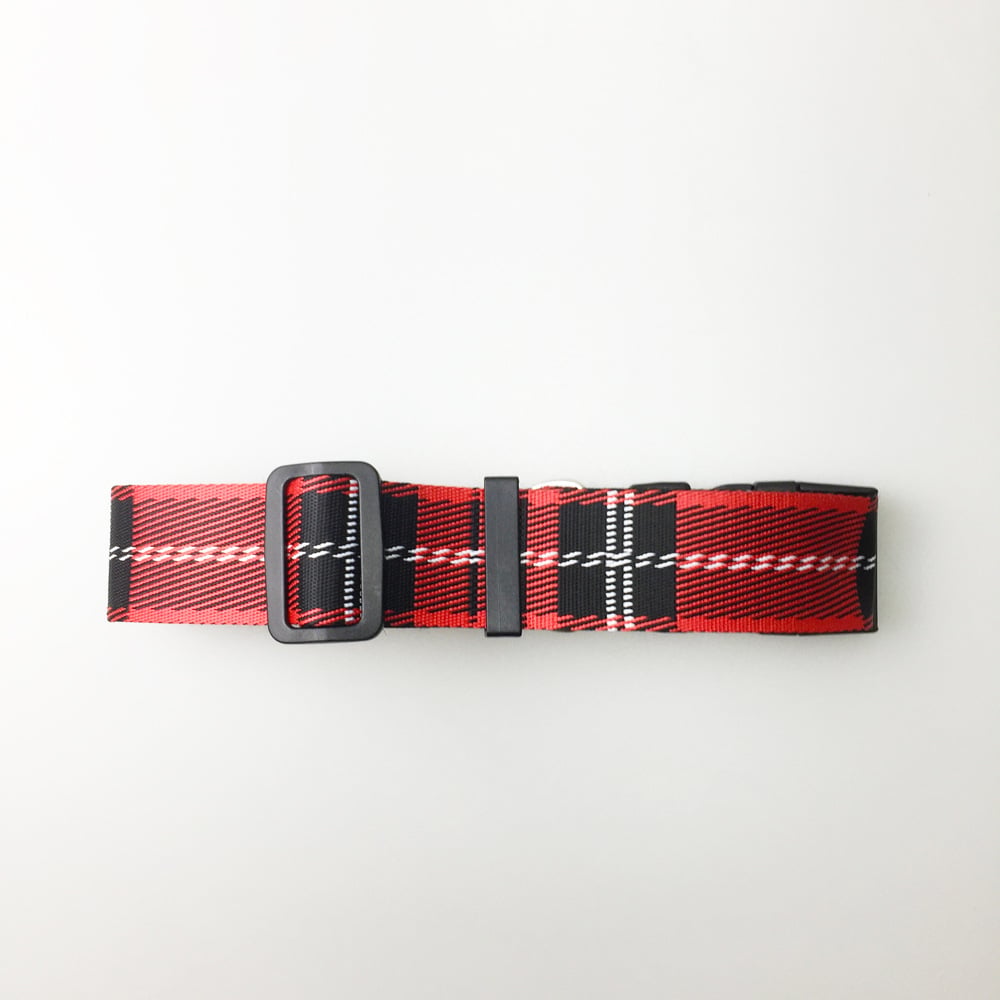 Check Pattern Dog Collar and Leash Set