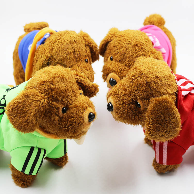 Plush Toy Teddy Dog with Leash