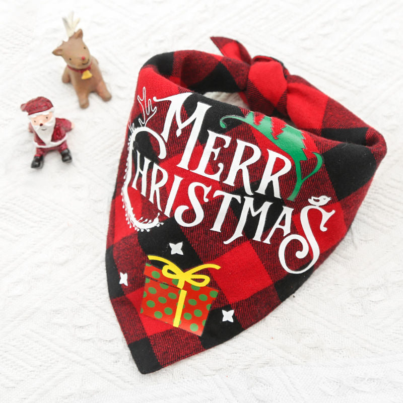 Double-layer Triangle Pet Scarf and Saliva Towel